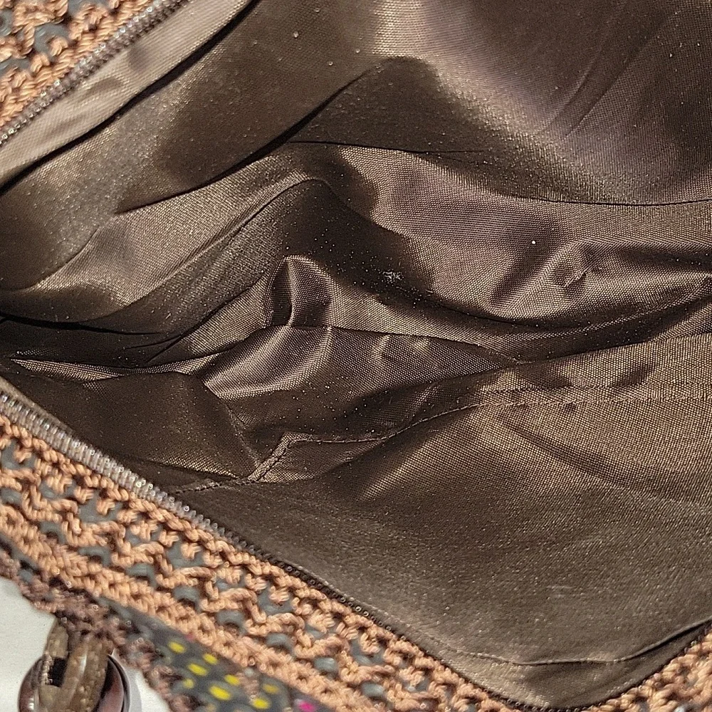 Boho Beaded/Crochet Colorful Patchwork Handbag - Picture 8 of 10